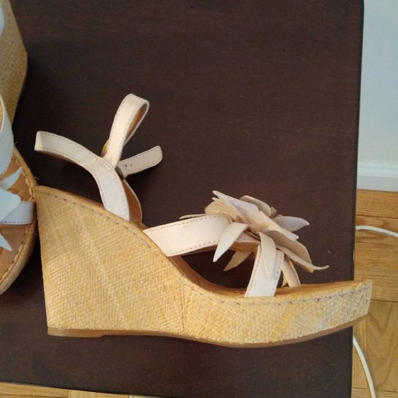 Born Leather Wedge Sandals - Picture 4 of 4